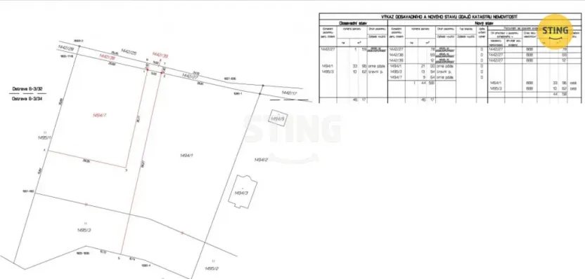Prodej pozemku pro bydlení, Ostrava - Bartovice, 1406 m2