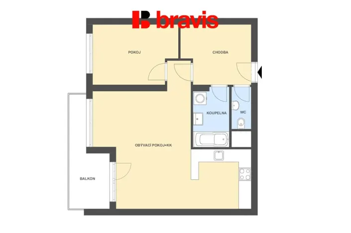 Pronájem bytu 2+kk, Brno - Slatina, Kigginsova, 64 m2