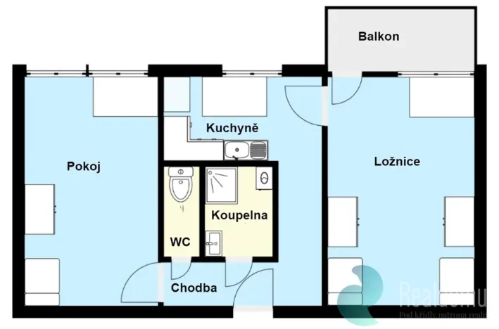 Prodej bytu 2+1, Praha, U Mrázovky, 49 m2