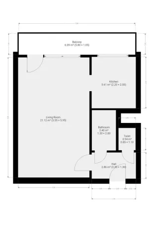 Pronájem bytu 1+1, Praha - Záběhlice, Bramboříková, 32 m2