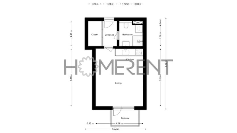 Pronájem bytu 1+kk, Brandýs nad Labem-Stará Boleslav - Stará Boleslav, Josefa Truhláře, 31 m2