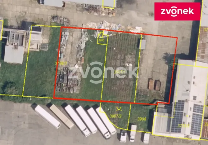 Pronájem pozemku, Kunovice, 1800 m2