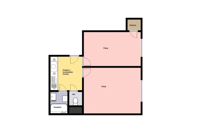 Pronájem bytu 2+kk, Praha - Žižkov, Biskupcova, 45 m2