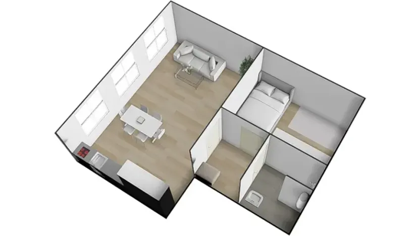 Pronájem bytu 2+kk, Rostěnice-Zvonovice, 52 m2