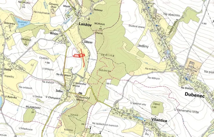 Prodej pole, Lanžov, 13212 m2