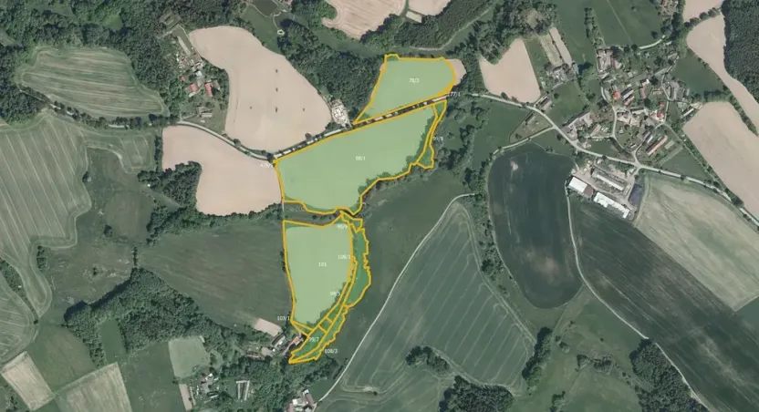 Prodej pole, Krásná Hora, 91455 m2