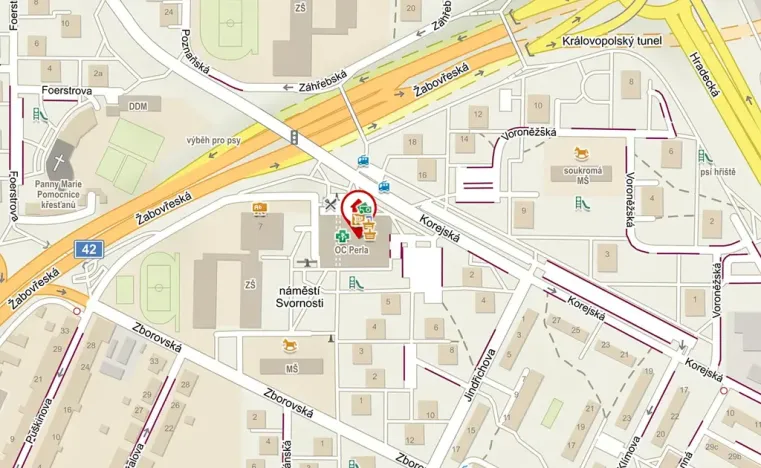 Pronájem komerční nemovitosti, Brno, náměstí Svornosti, 86 m2