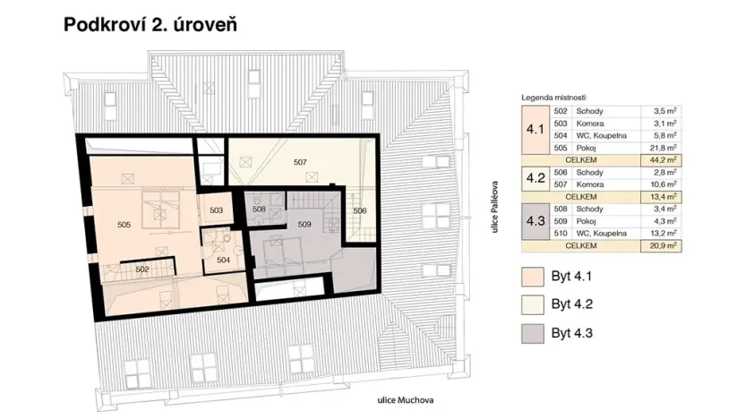 Pronájem bytu 3+kk, Praha - Dejvice, Muchova, 96 m2