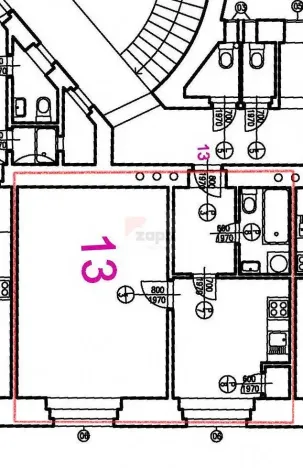 Pronájem bytu 2+kk, Praha - Smíchov, Grafická, 42 m2