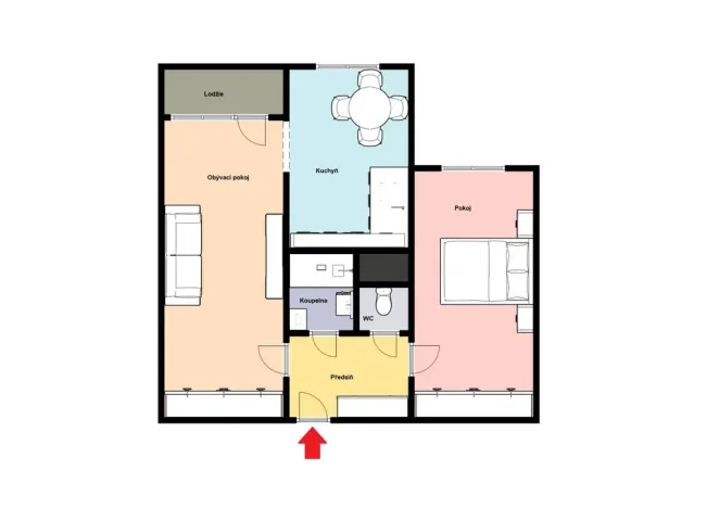 Pronájem bytu 2+1, Praha - Černý Most, Cíglerova, 60 m2