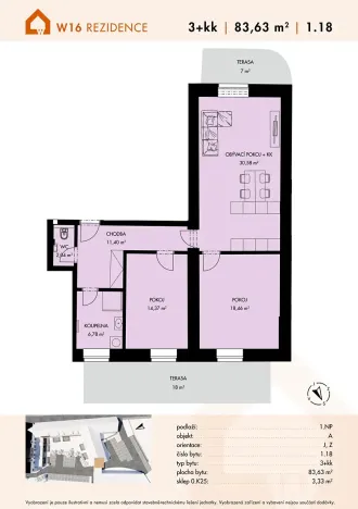 Prodej bytu 3+kk, Třešť, Wolkerova, 84 m2