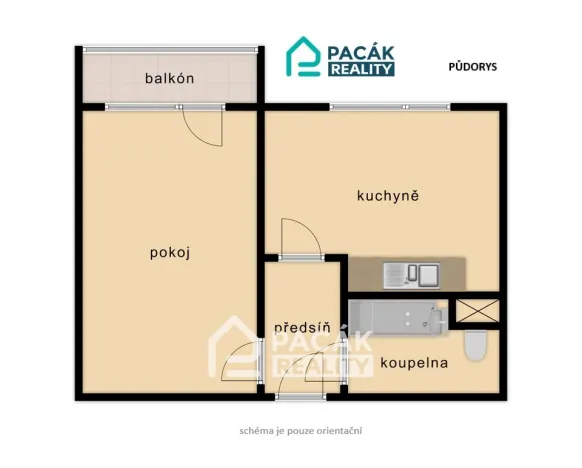 Pronájem bytu 1+1, Olomouc, Hraniční, 36 m2