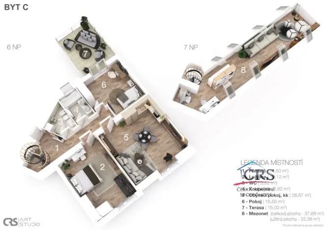 Prodej bytu 3+kk, Praha - Bubeneč, Na hutích, 111 m2