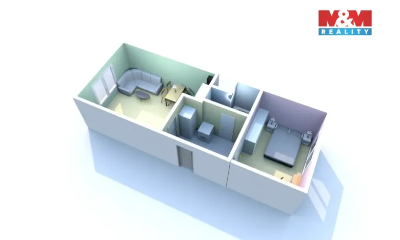 Prodej bytu 2+kk, Děčín - Děčín V-Rozbělesy, Závodní, 42 m2