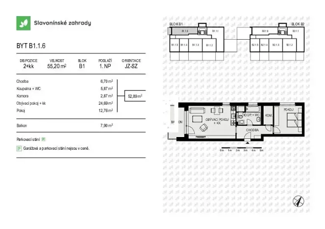 Prodej bytu 2+kk, Olomouc, Loudova, 55 m2