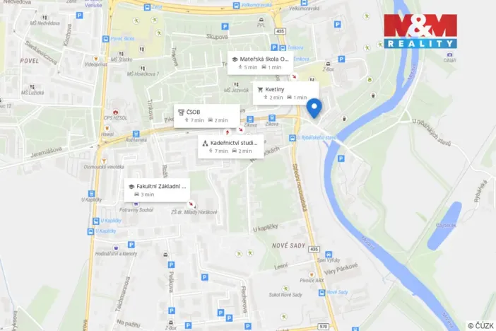 Pronájem bytu 3+kk, Olomouc - Nové Sady, Rooseveltova, 54 m2