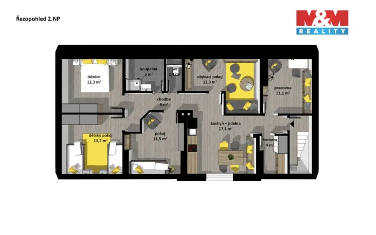 Pronájem bytu 5+1, Nýrsko - Bystřice nad Úhlavou, 105 m2