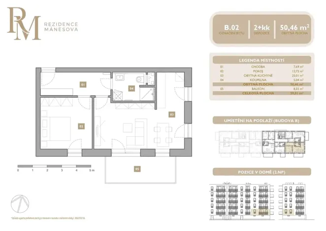 Prodej bytu 2+kk, Lipník nad Bečvou, Mánesova, 50 m2