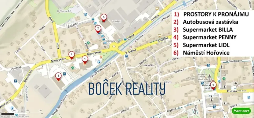 Pronájem obchodního prostoru, Hořovice, Masarykova, 73 m2