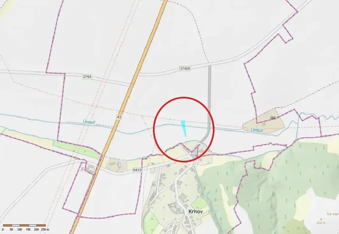 Prodej louky, Voděrady, 1543 m2