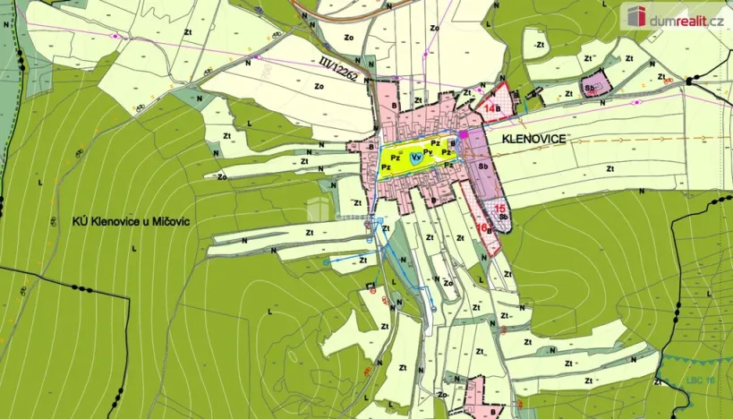 Prodej pozemku pro bydlení, Mičovice - Klenovice, 3996 m2