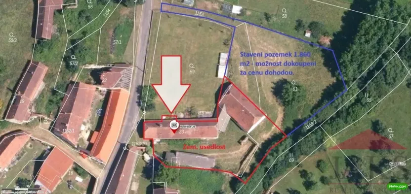 Prodej pozemku pro bydlení, Žihobce, 1860 m2