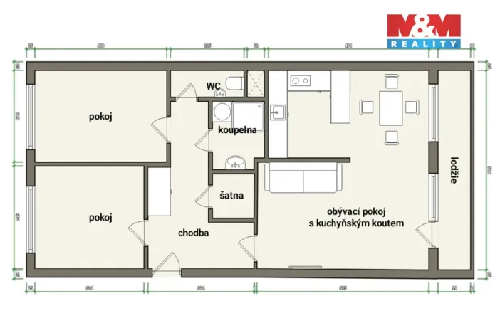 Pronájem bytu 3+kk, Praha - Michle, Bítovská, 68 m2