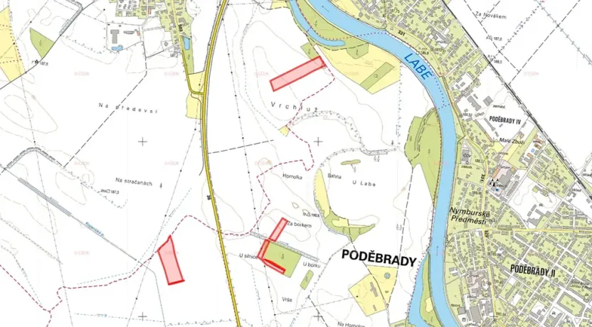 Prodej pole, Poděbrady, 25000 m2