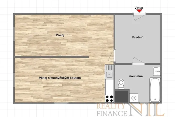 Pronájem bytu 2+kk, Plzeň, U Dráhy, 46 m2