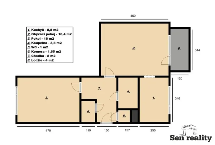 Prodej bytu 2+1, Pardubice, Luďka Matury, 62 m2