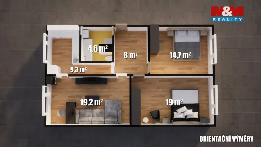 Prodej bytu 3+1, Ústí nad Labem - Střekov, Tolstého, 79 m2