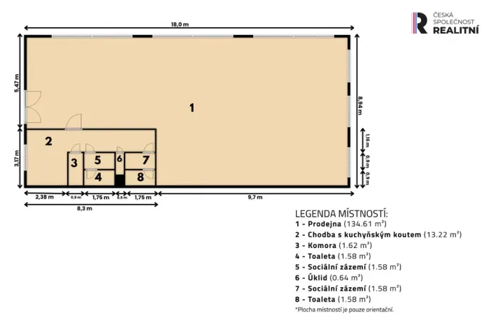 Prodej obchodního prostoru, Praha - Libuš, Dobronická, 149 m2