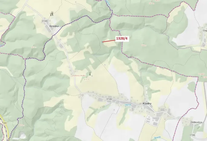 Dražba lesa, Kladky, 199 m2