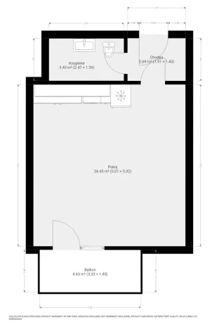 Pronájem bytu 1+kk, Brno, Bratislavská, 35 m2