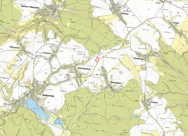 Prodej podílu pole, Senetářov, 7097 m2