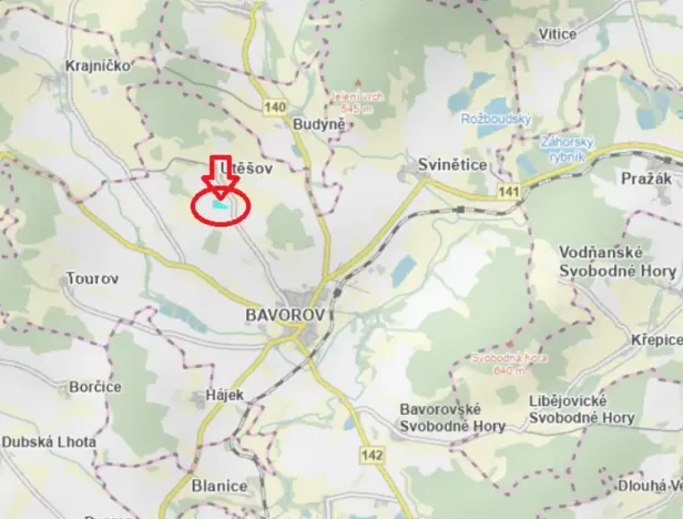 Prodej lesa, Bavorov, 10907 m2