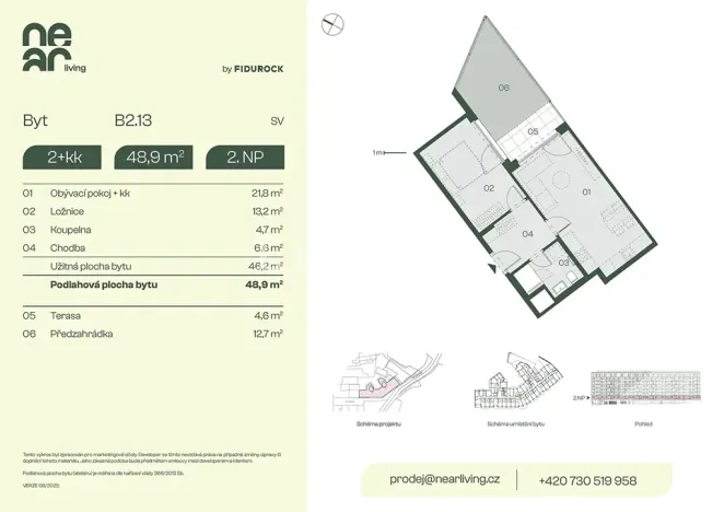 Prodej bytu 2+kk, Praha - Libeň, Na kopečku, 46 m2