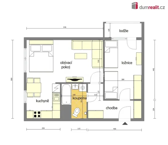 Prodej bytu 2+1, Neratovice, Kojetická, 52 m2