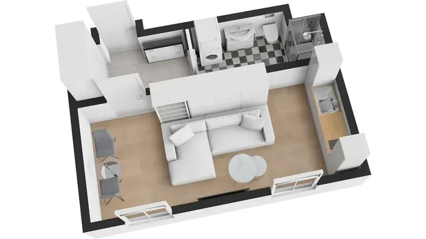 Prodej bytu 1+kk, Praha - Vršovice, Košická, 28 m2