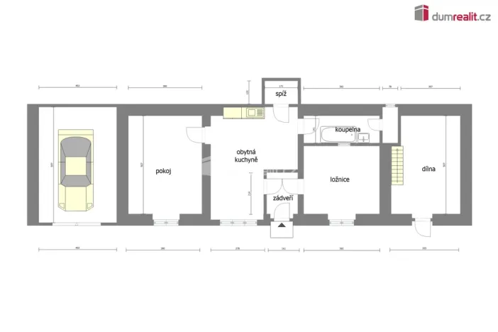 Prodej rodinného domu, Divišov - Radonice, 60 m2