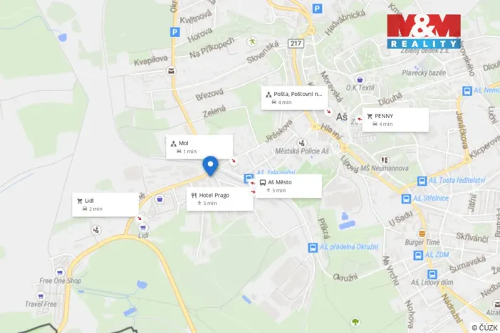 Prodej obchodního prostoru, Aš, Jateční, 121 m2