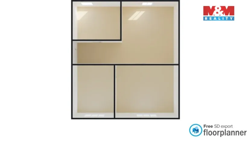 Pronájem bytu 2+1, Chomutov, Šafaříkova, 55 m2