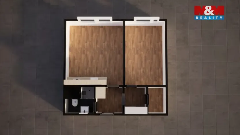 Pronájem bytu 2+kk, Liberec - Liberec VI-Rochlice, Dobiášova, 42 m2