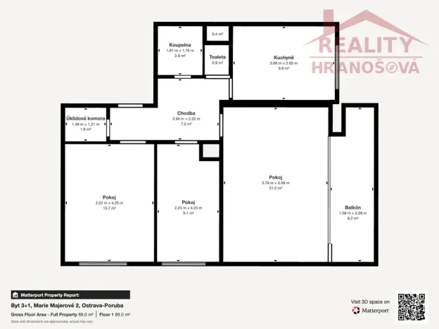 Prodej bytu 3+1, Ostrava, Marie Majerové, 68 m2