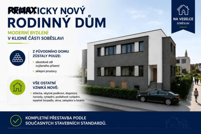 Prodej rodinného domu, Soběslav - Soběslav II, Jiráskova, 107 m2