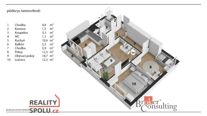 Pronájem bytu 3+1, Chrudim - Chrudim IV, Na Větrníku, 72 m2