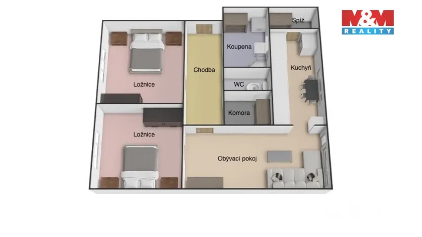 Pronájem bytu 3+1, Přibyslav, U Lesa, 92 m2