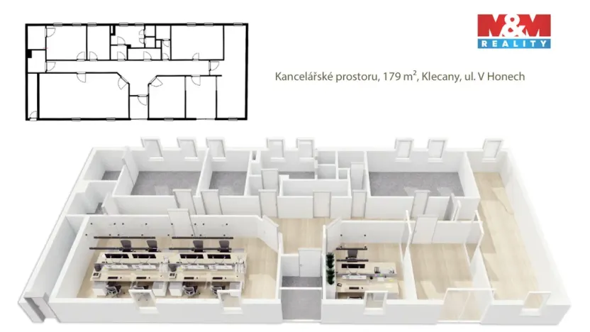 Prodej kanceláře, Klecany, V Honech, 179 m2