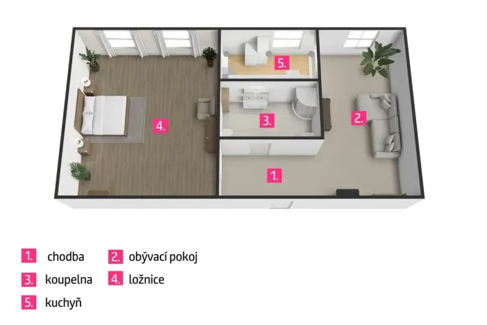 Pronájem bytu 2+kk, Jemnice, Široká, 68 m2