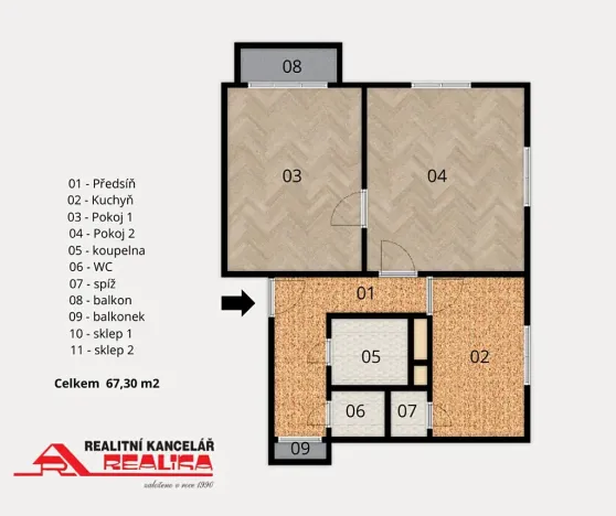 Prodej bytu 2+1, Ostrov, Klínovecká, 67 m2